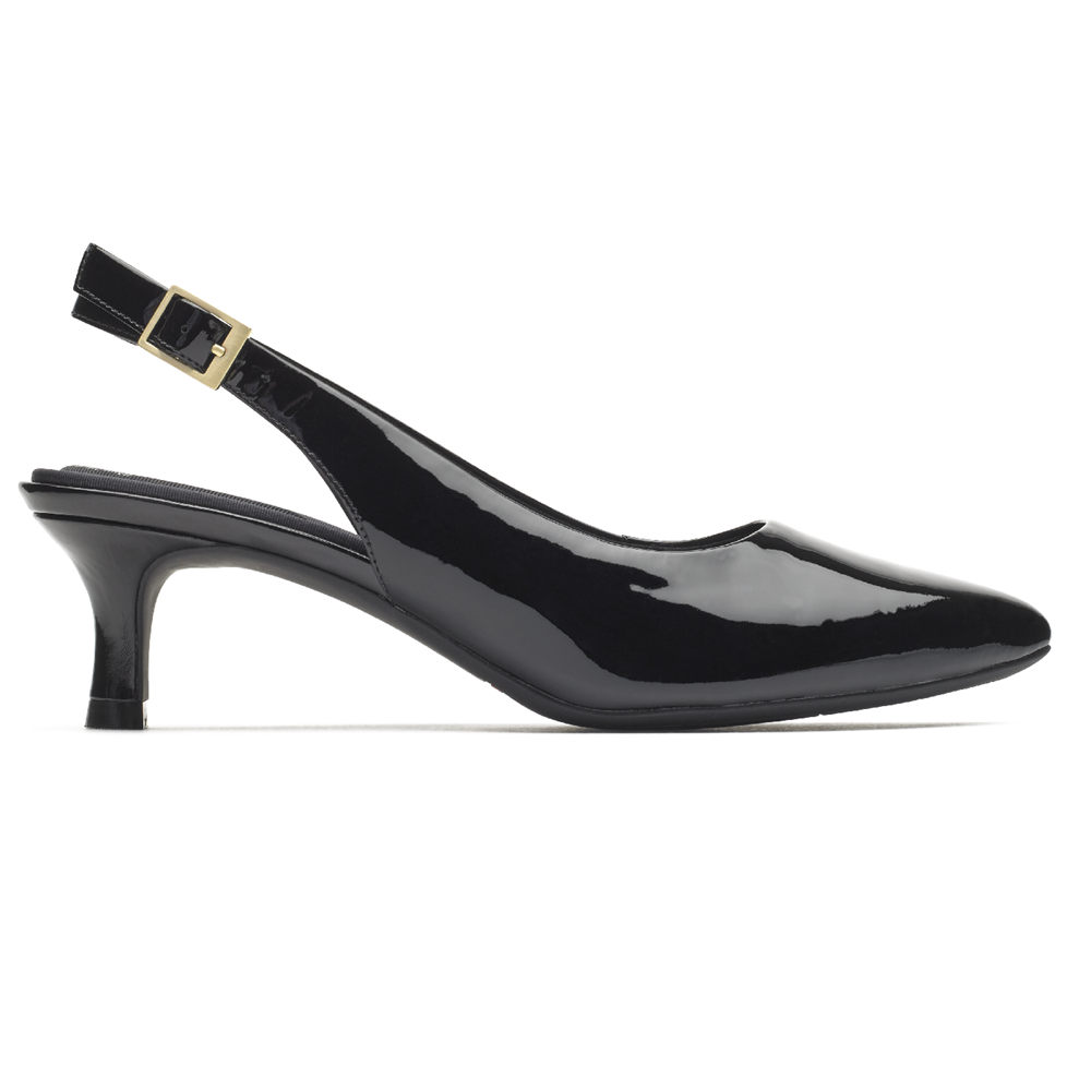 Rockport Pumps For Womens Black - Total Motion Kaiya Slingback - MS7602894